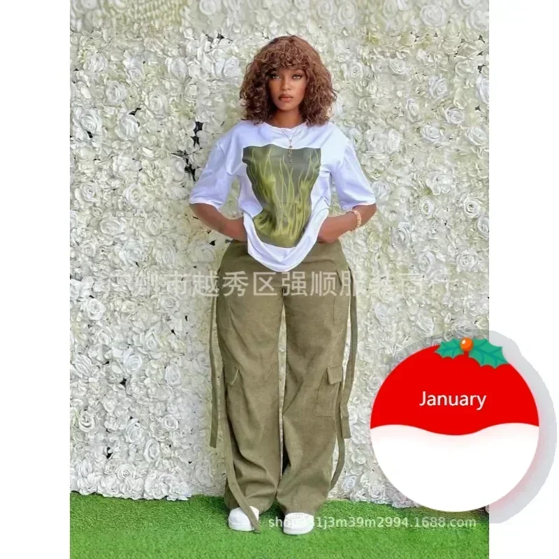 

Customized 2 Pieces Women's Sets 2025 Summer Autumn Letter Print Pullover Suit Tops And Pants Suits Two Piece Set Tracksuit Outf