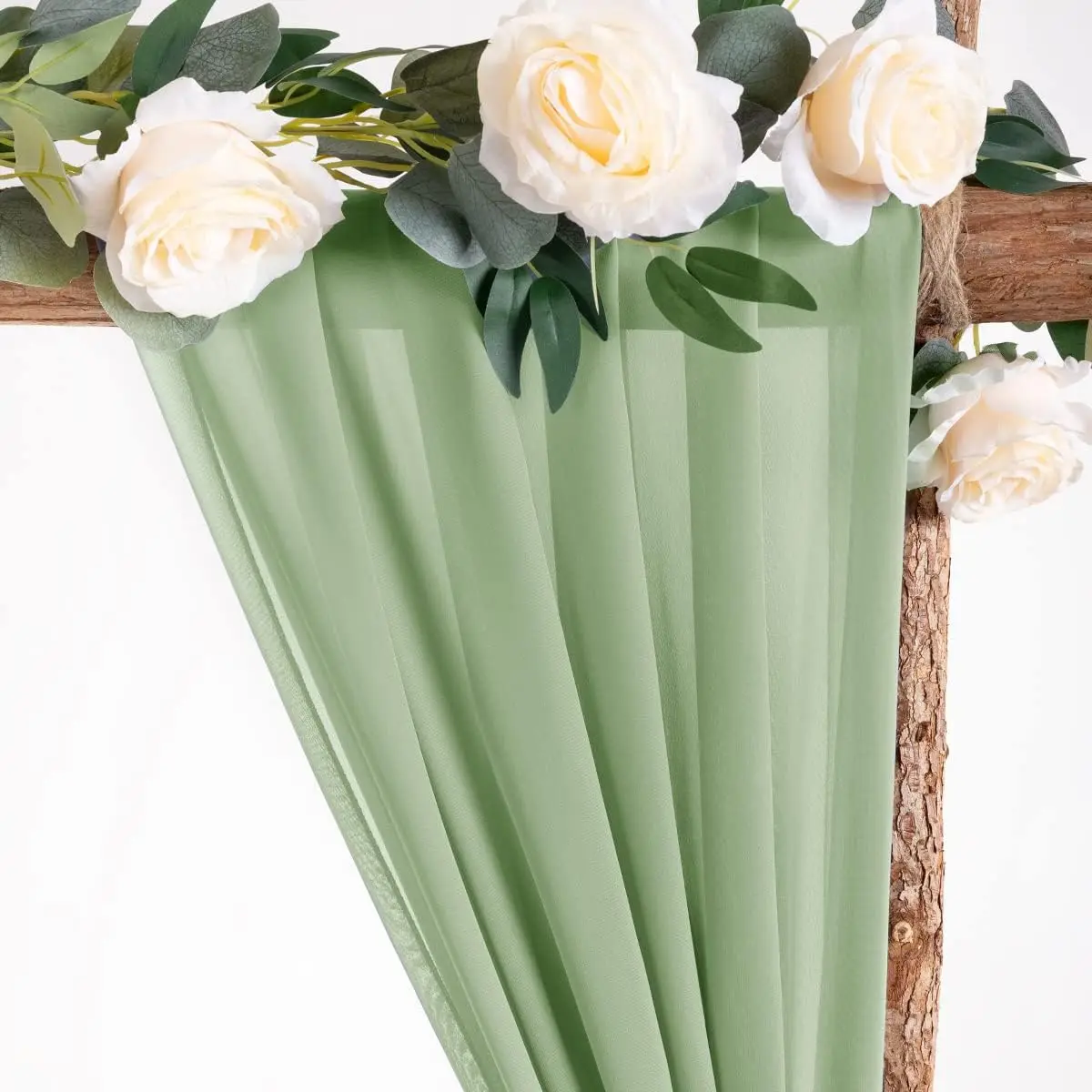 Sage Green Chiffon Wedding Table Runner Table Setting Gauze Sheer Vintage Dining Birthday Party FestivalCake Table Decor
