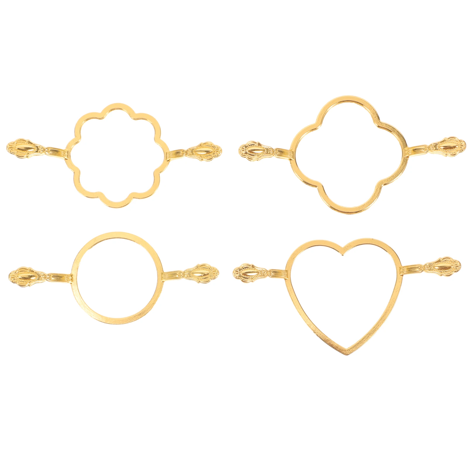 

4pcs Circular Floral Wax Seal Mold Metal Stamps for DIY Crafts Gifts Envelope Decorations Wax Sealing Kit