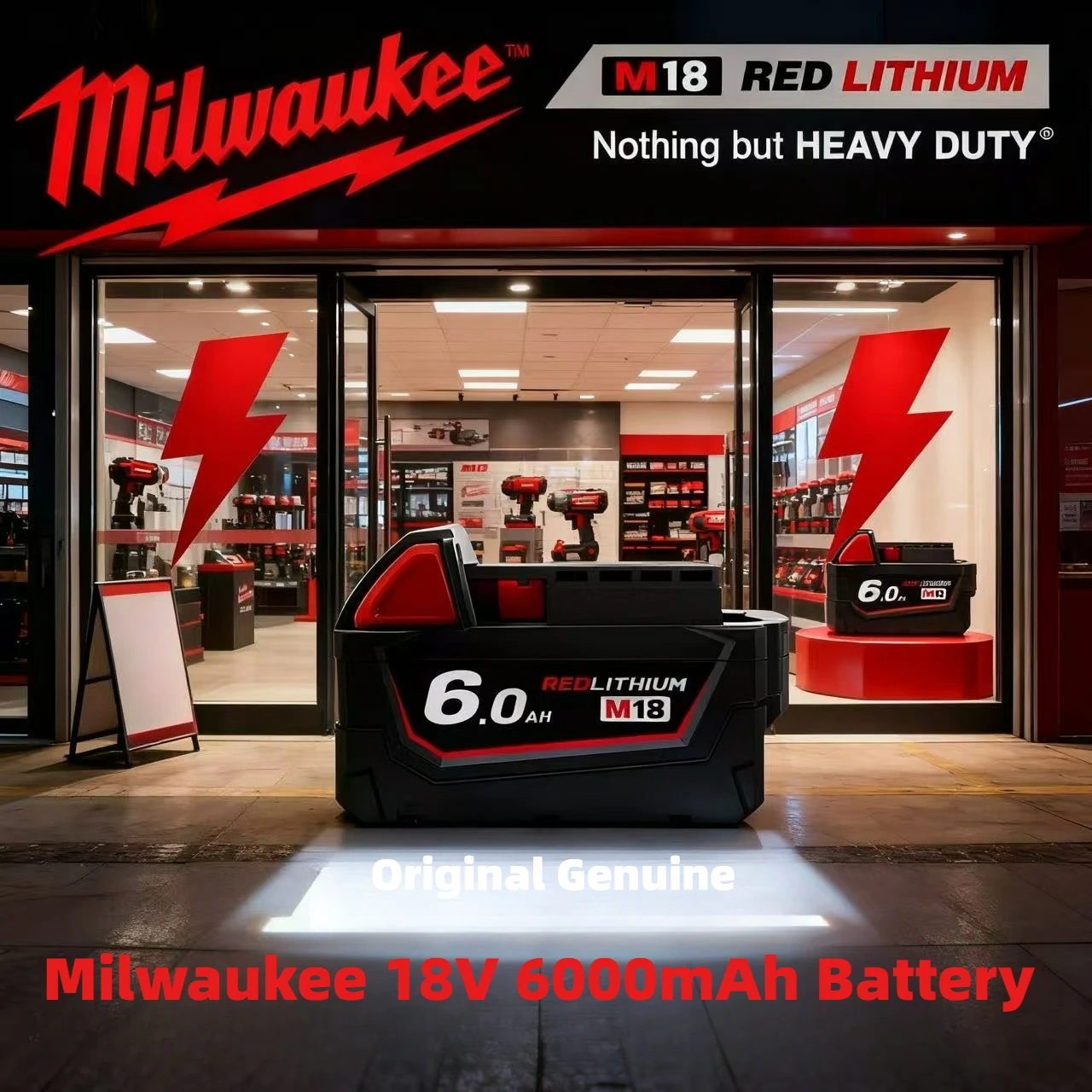 

Genuine Milwaukee M18 18V Battery, 6.0Ah/8.0Ah M18B6, 48-11-1850 48-11-1852 48-11-1820 48-11-1828 48-11-10, Milwaukee M18 Tools