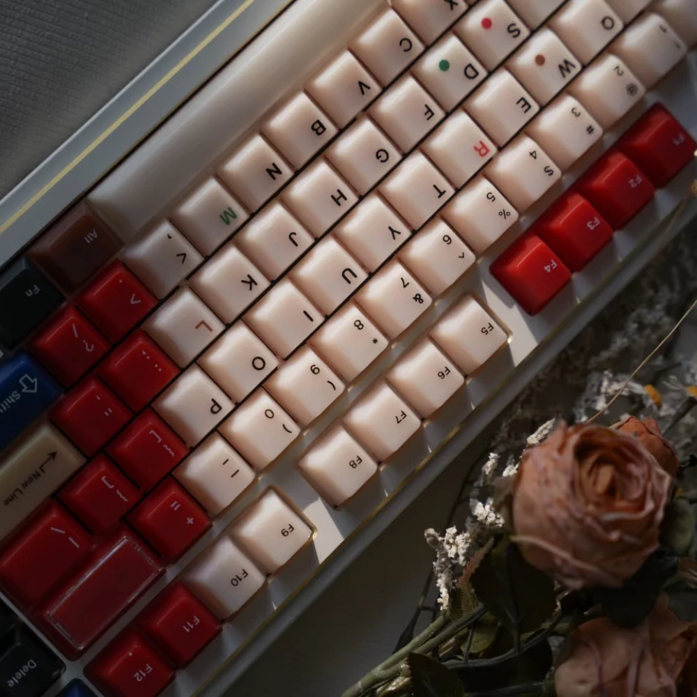 Mixed Lights Theme Keycap Set 187key PC Custom Jade Translucent Keyboard Cap Cherry Profile KeyCap für mechanische Tastaturkappe