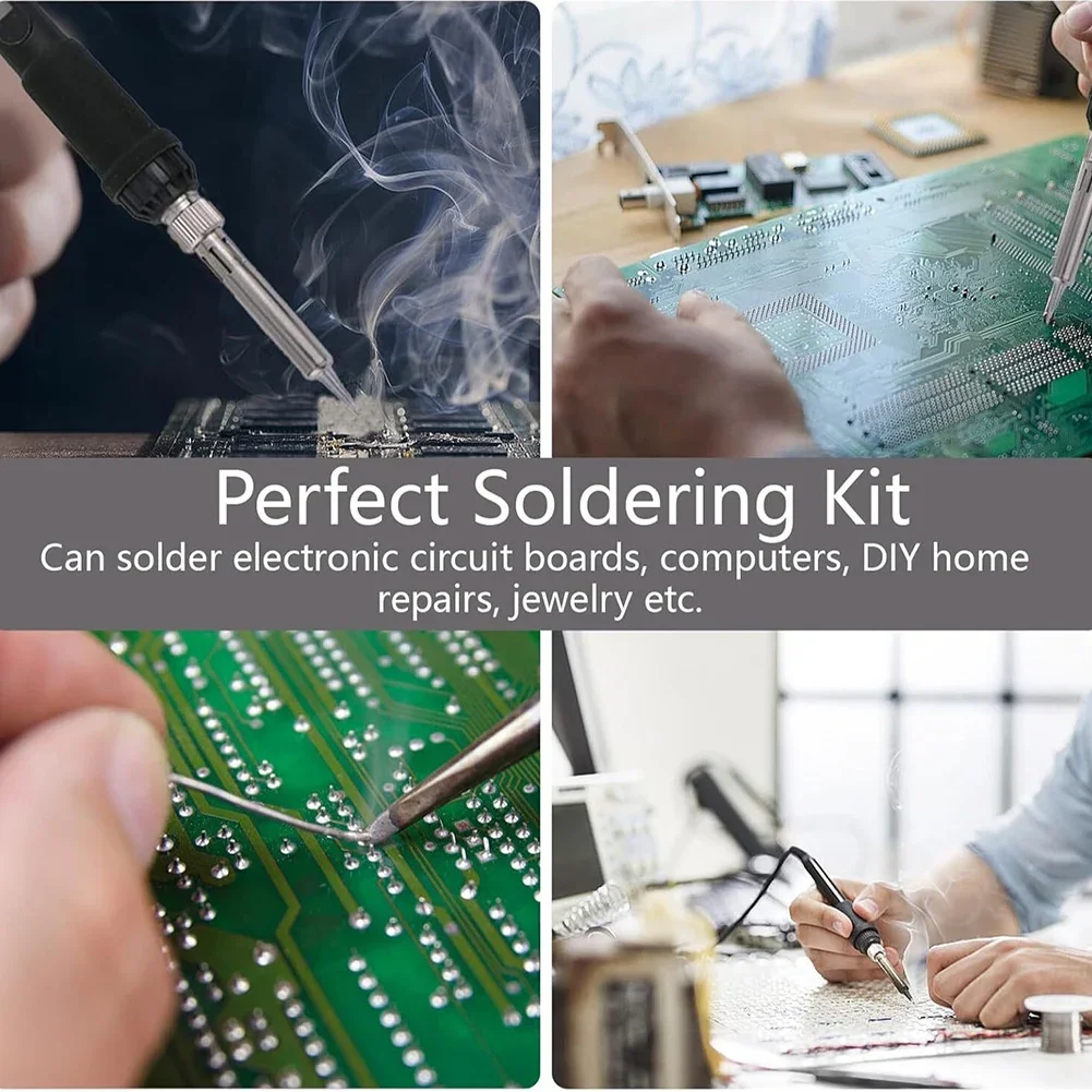 60W Soldering Iron With Digital Display & Hot Melt Installation Tool Adjustable Temperature Welding Repair Tools