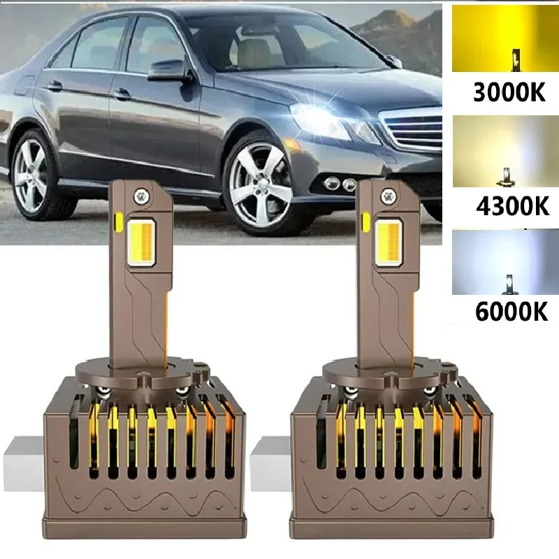 

Светодиодные лампы D2S Tricolor Canbus 110W 40000LM D1S D3S D4S 6500K 4300K 3000K для автомобильных фар 12V