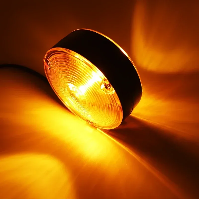 Trailer Truck Lorry Lollipop Earring Amber/Orange Mirror Side Marker Lamp Light 12V/24V Truck Trailer Lorry Caravans Van