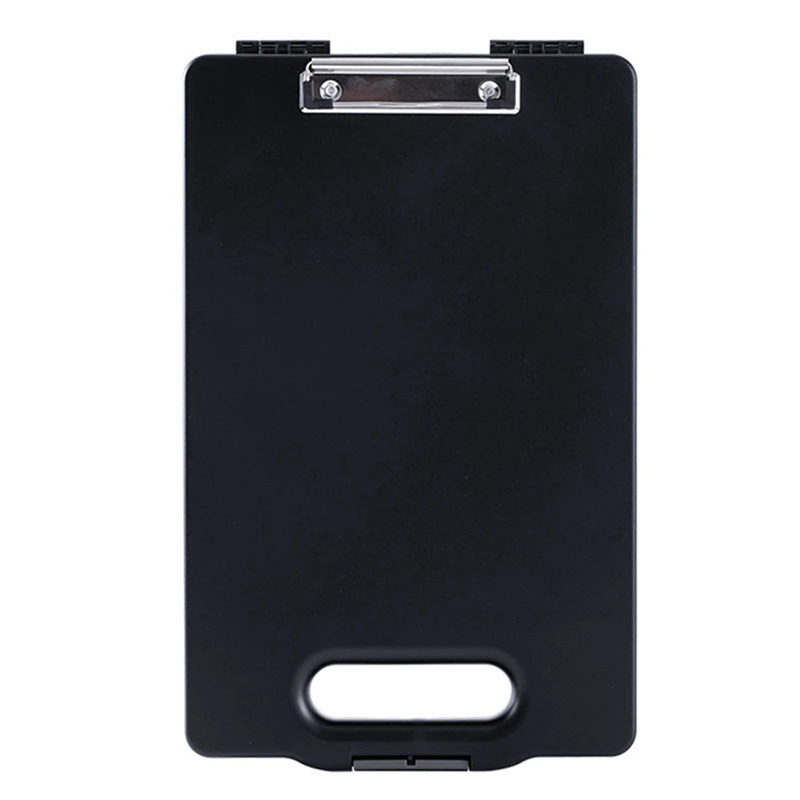 2X A4 Plastic Storage Clipboard File Box Case Document File Folders Clipboard Portable Clipboard Storage Case