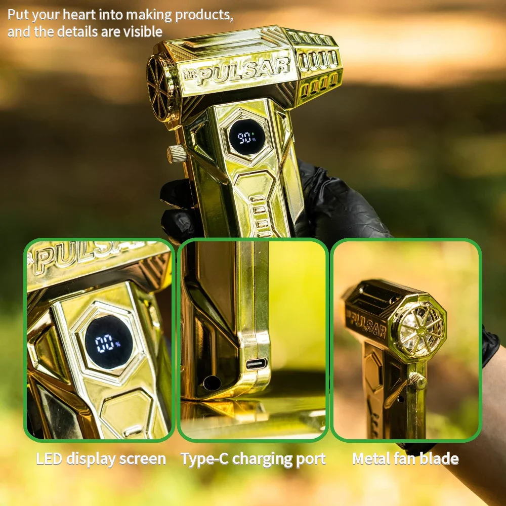 

Новый X11Pro Gold Turbo-вентилятор двойного назначения со светодиодным дисплеем, бесщеточный двигатель, воздуходувка, скорость ветра 75 м/с для чистки автомобиля и клавиатуры