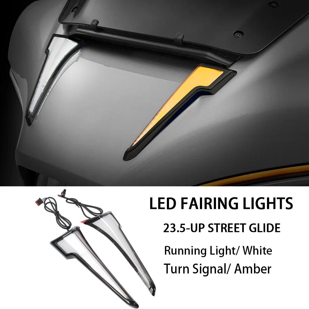 جديد دراجة نارية LED الجبهة هدية العنبر بدوره مصباح إشارة ل هارلي بجولة CVO إلكترا شارع الإنزلاق الترا 2023-2025