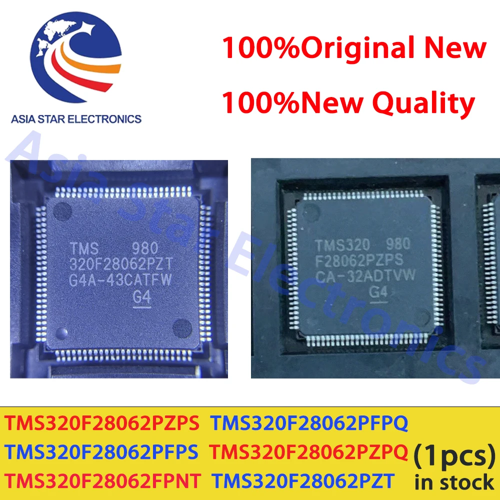 1PCS TMS320F28062PZPS TMS320F28062PFPQ TMS320F28062PFPS TMS320F28062PZPQ TMS320F28062FPNT TMS320F28062PZT Microcontroller Chip