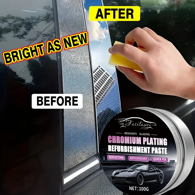 

Автомобильная хромированная паста, дверная ручка, окно, ступица колеса, реставрация хромированной полосы, автомобильная эмблема, лежащая пластина Restora