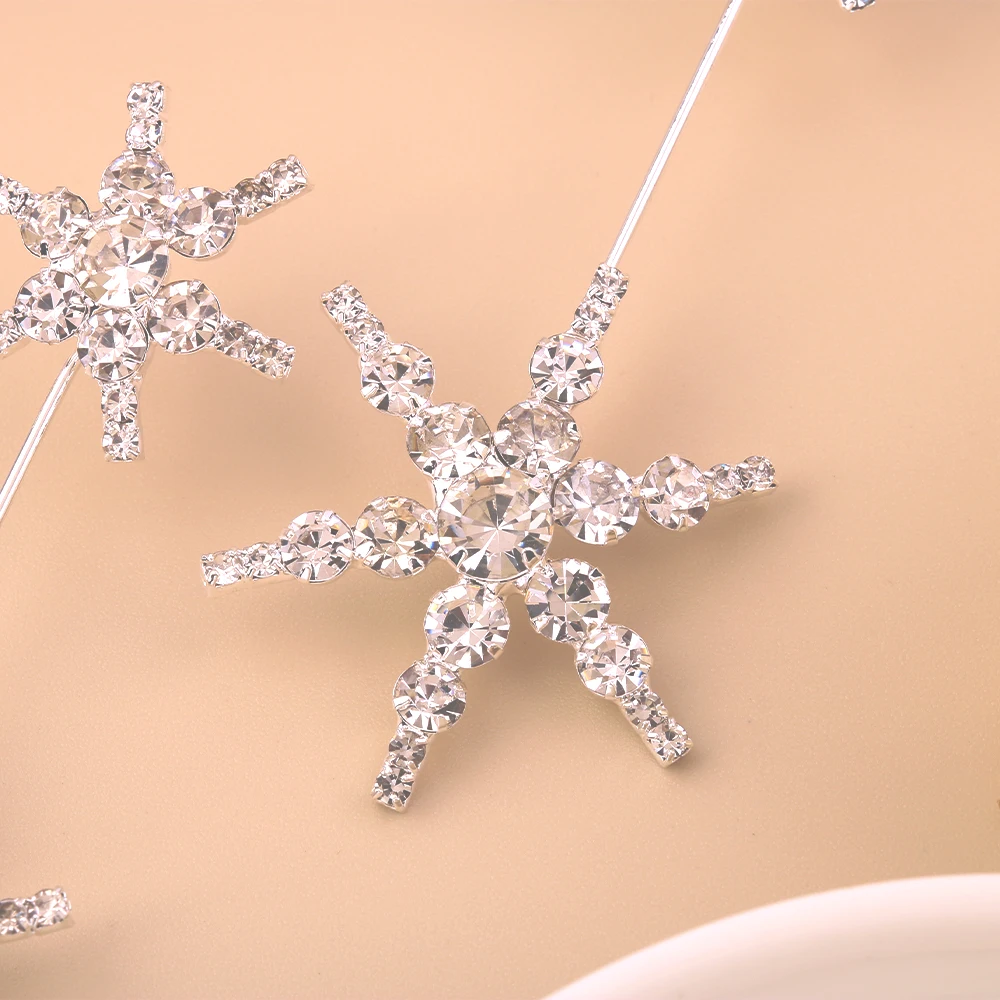 Stonefans Luxury Rhinestone Star Shaped Dangle Earrings For Women Clear Crystal Geometric Drop Earrings Weeding Jewelry Gift