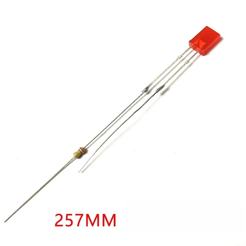 3/5mm Connector LED 257 Square 220V Power Strip Socket Indicator Light Bulb Power Supply Neon Lamp with Resistor Terminal Block - view 3