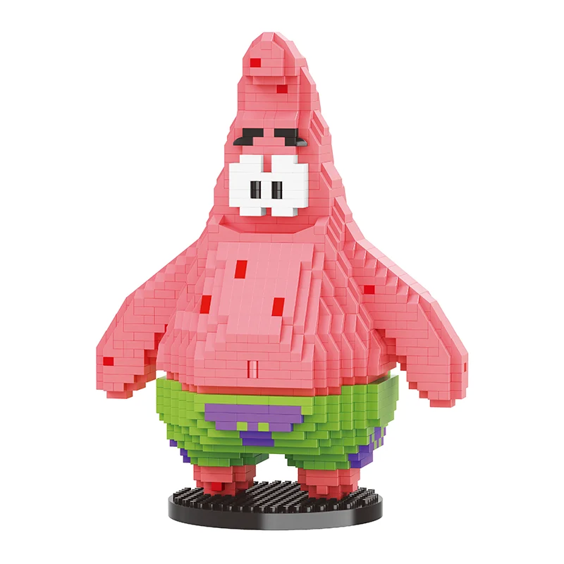 SpongeBob SquarePants Micro particles Block City  Patrick Star Squidward  Charm Kids Toys Birthday Gifts  Child Adults