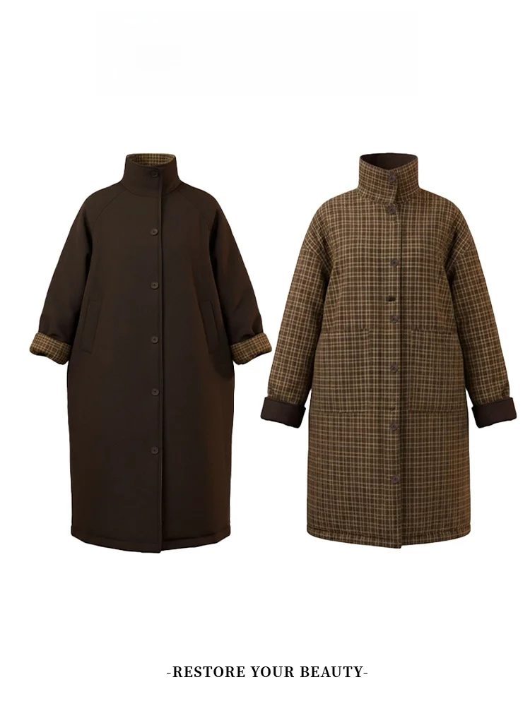 

Стильное утепленное пальто средней длины из хлопка для женщин, уникальное, теплое, особое, с небольшим хлопковым наполнителем, в корейском стиле, свободного кроя