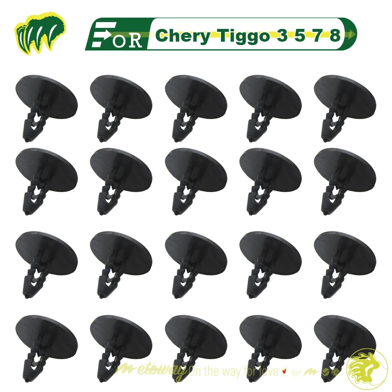 

20pcs Buckles For Chery Tiggo 3 5 7 8 Front Hood Engine Hood Inner Lining Sound Insulation Pad Thermal Insulation Pad Buckle