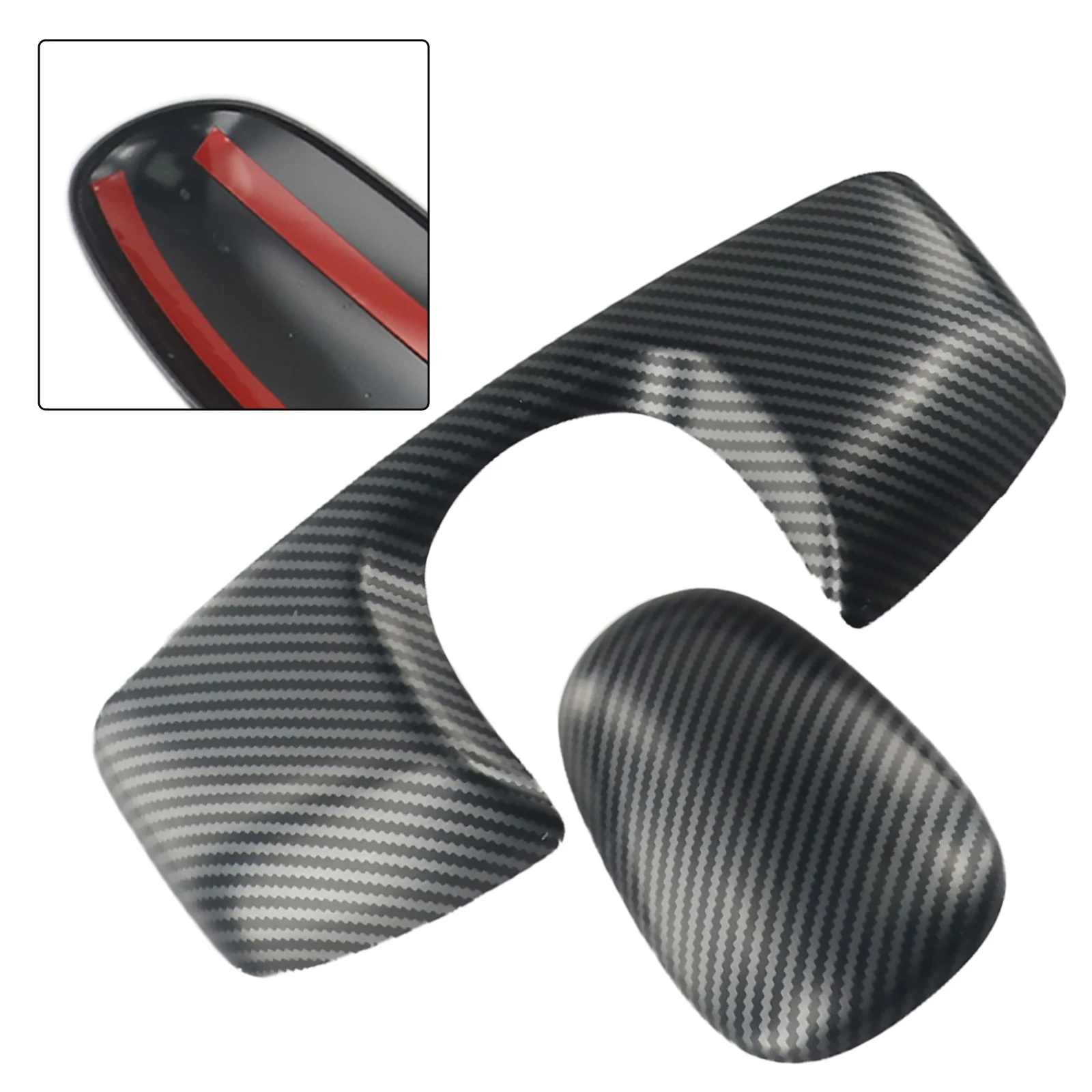 

Для Mercedes Trim Cover Подлокотник Коробка 2008-2012 ABS Роскошный вид 3 шт. Углеродное волокно Черные автомобильные аксессуары Практичные