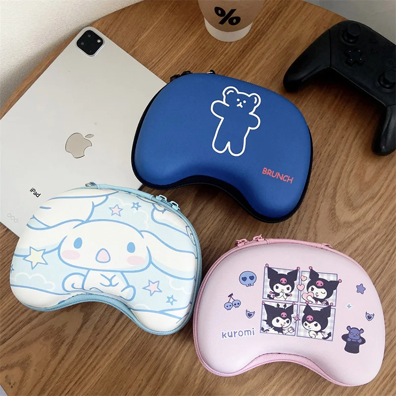 Kawaii Sanrio Switch Pro Storage Bag Hellokittys Kuromi Cinnamoroll Mymelody Anime Game Handle Protection Case Accessories Toys