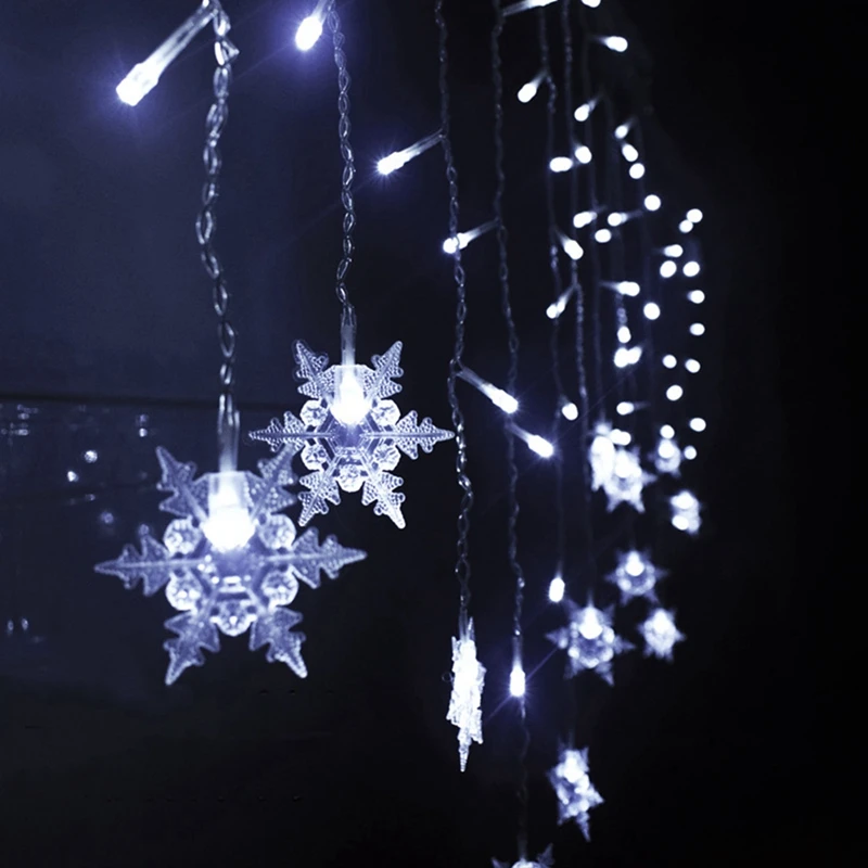 LED سلسلة أضواء لعيد الميلاد الديكور ، سنو الجنية جارلاند ، السنة الجديدة ، ديكور المنزل ، الاتحاد الأوروبي التوصيل أ ، 1 قطعة
