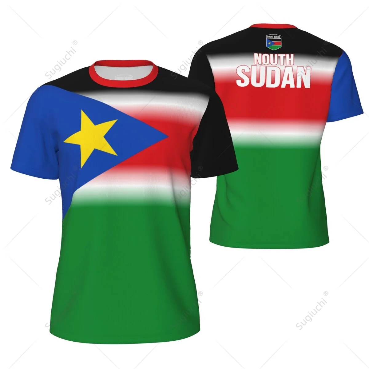 Sports Mesh T-shirt South Sudan Flag For Running Bike Soccer Tennis Football Fitness Tees 3D Printed Custom