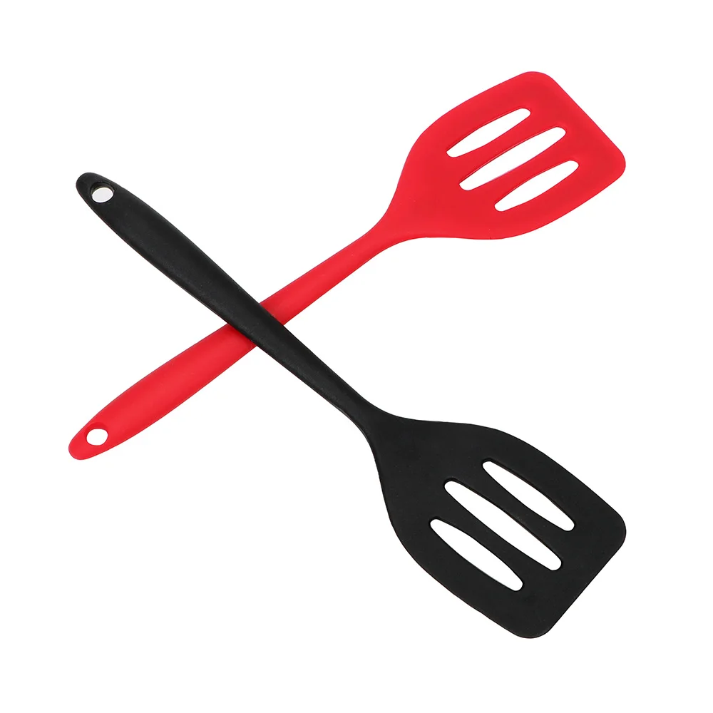Utensilios de cocina para freír huevos y pescado, pala ranurada, utensilios de cocina, espátula de silicona