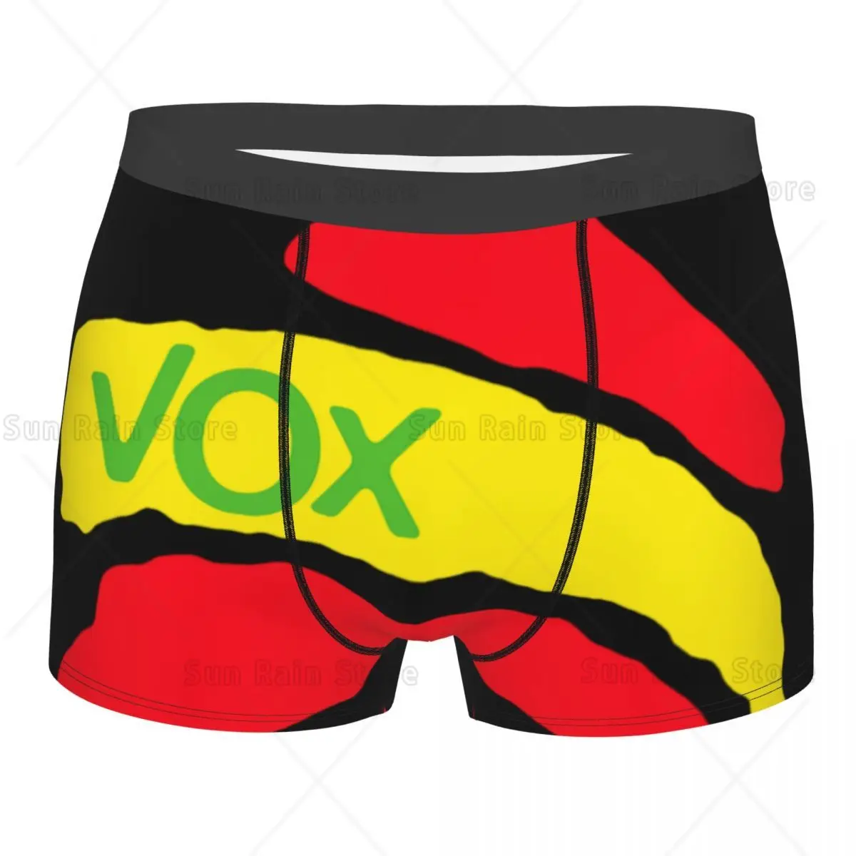 Custom Vox Spanish Flag Boxers Shorts Men Spain Political Party Briefs Underwear Sexy Underpants