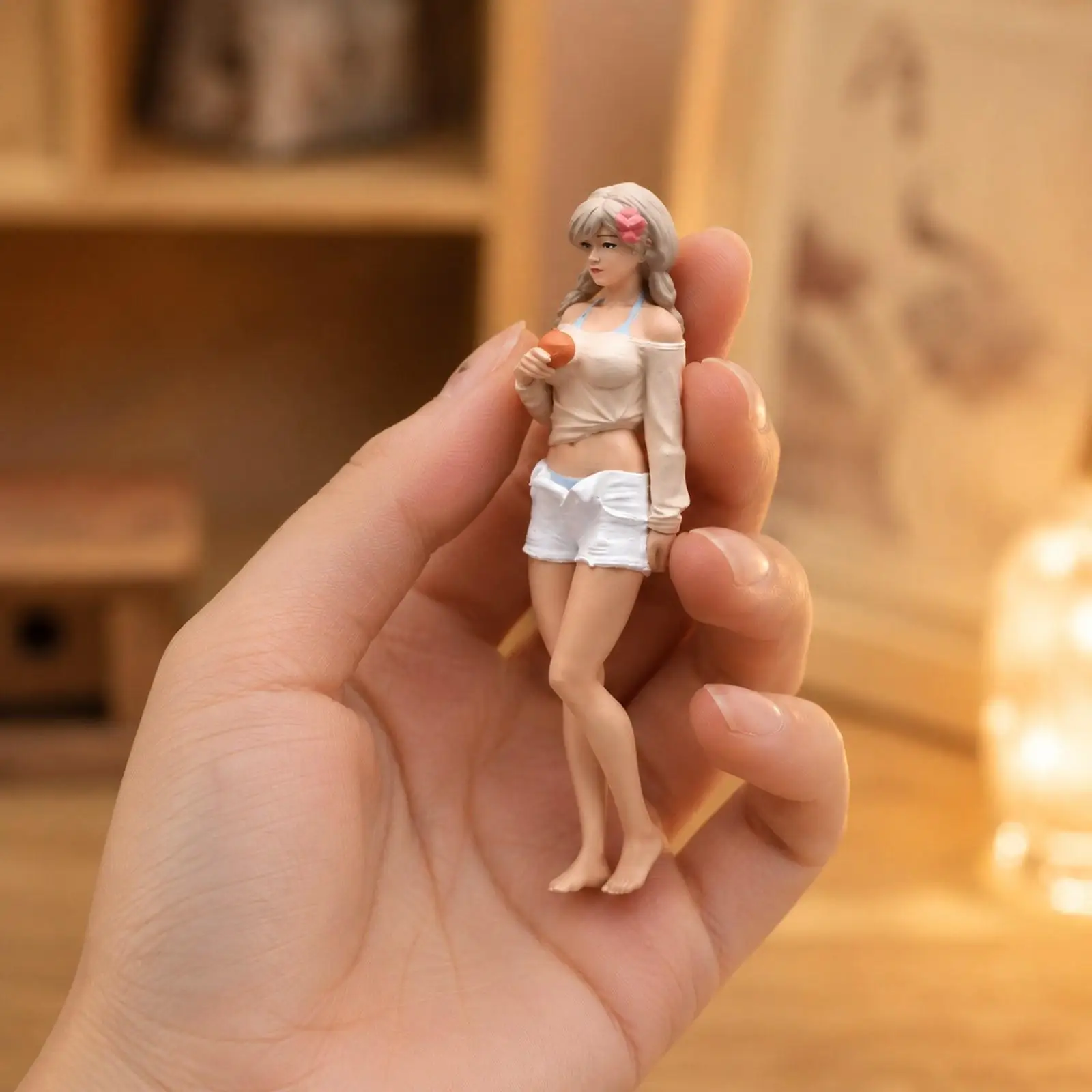

1 18 Scale Girl Figure Model Resin Collectible Miniatures Hand Painted Figurine for Diorama Scenery Decor