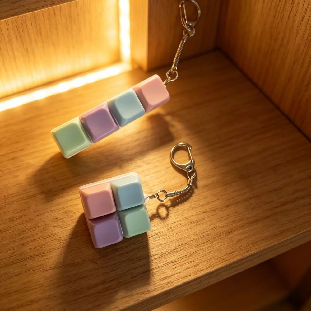 Tastatur-Schlüsselanhänger Fidget Toy Stressabbau Mechanischer Tastenkappen-Klicker Schlüsselring Tragbarer Angstlöser Geschenk für Freundin – Detail 8