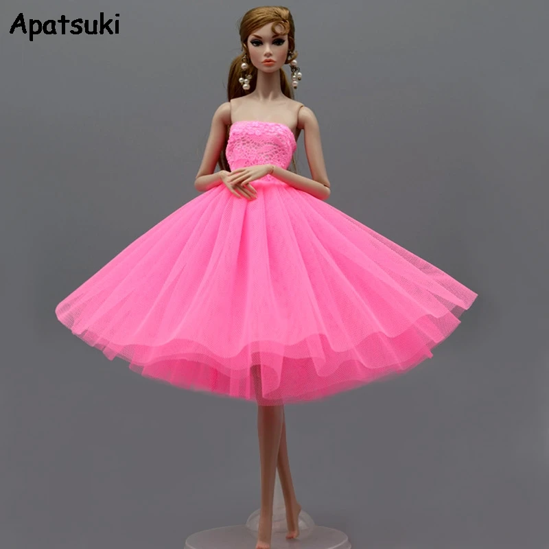 Vestido de Ballet rosa dulce a la moda para muñecas Barbie, trajes