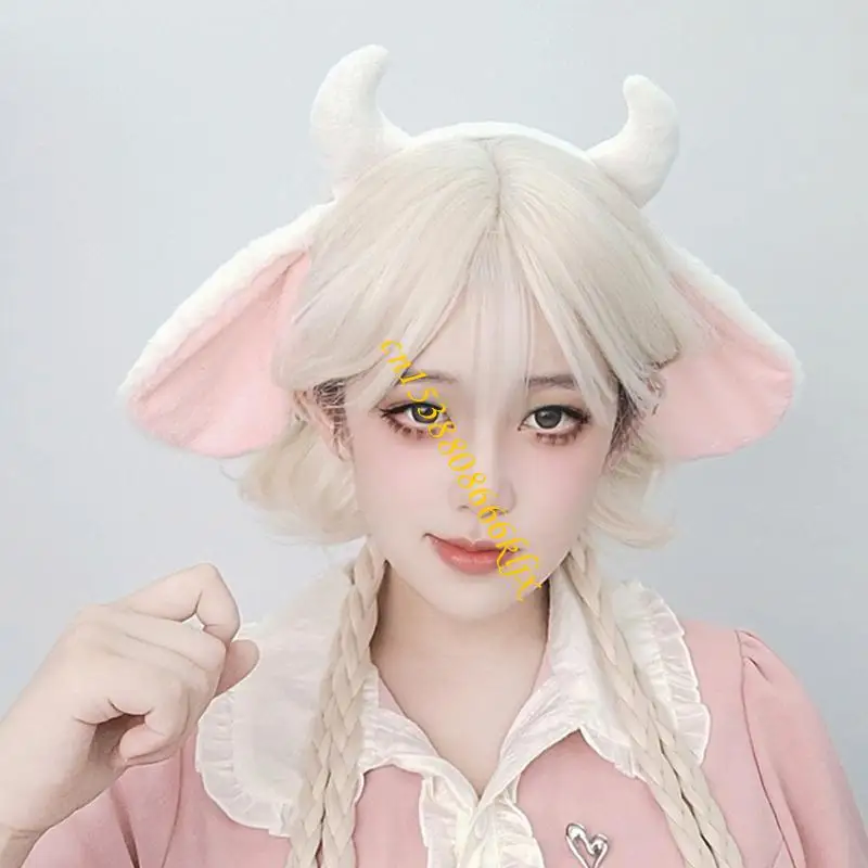 

Furry Animal Ear Headbands Nonslip Design Stage Shows Costume Event 066C