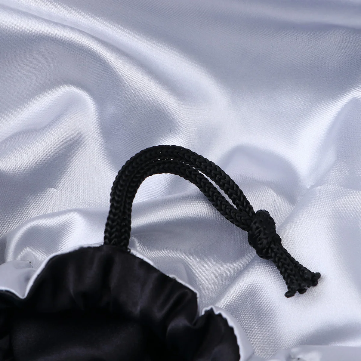 

Silk Sleeping Cap Double Layer Night Hat For Woman Soft Hair Bonnet Wash Face Makeup Drawstring Sleeping Cap