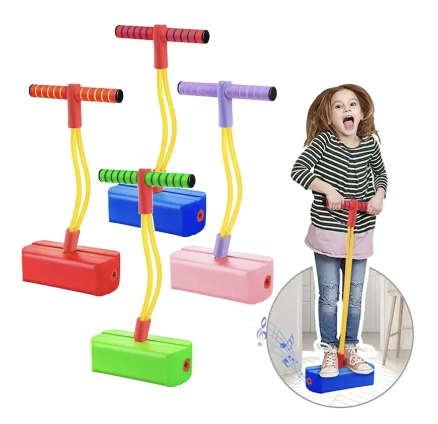 Children's elastic foam rubber stick jumping toys Children's growth higher balance toys Outdoor sports fitness equipment toys