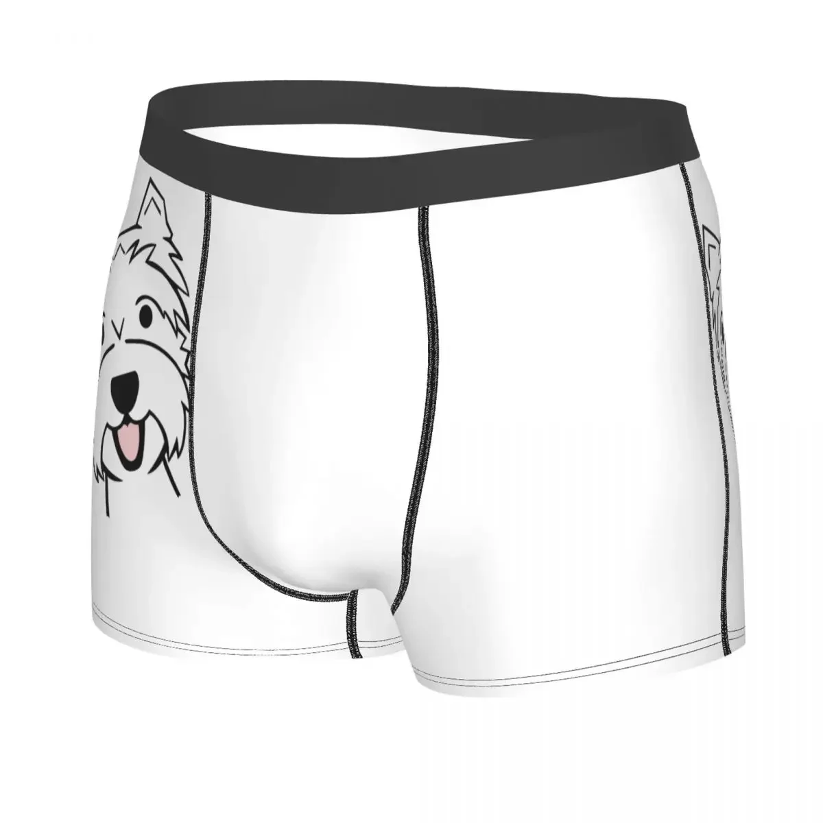 Male Cool West Highland Terrier Underwear Westie Dog Boxer Briefs Soft Shorts Panties Underpants