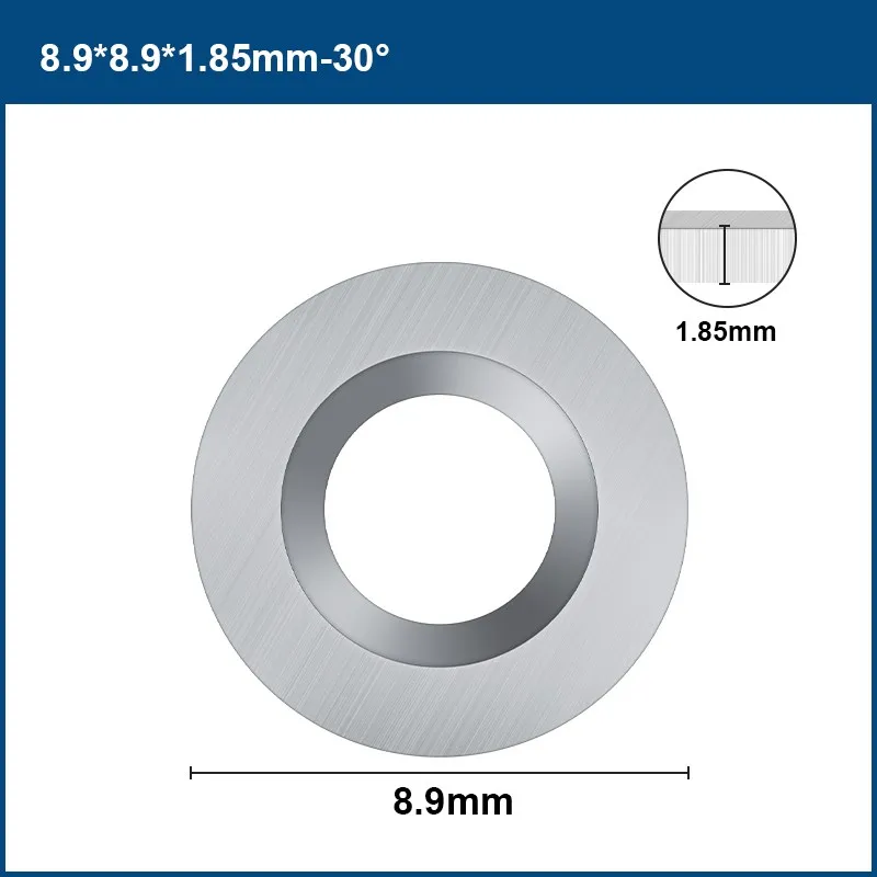 XCAN Round Carbide Insert Cutter 8.9x1.85mm 30 Degrees Wood Lathe Turning Tool Cutter for Boring Bar Woodturning Tools Cutters