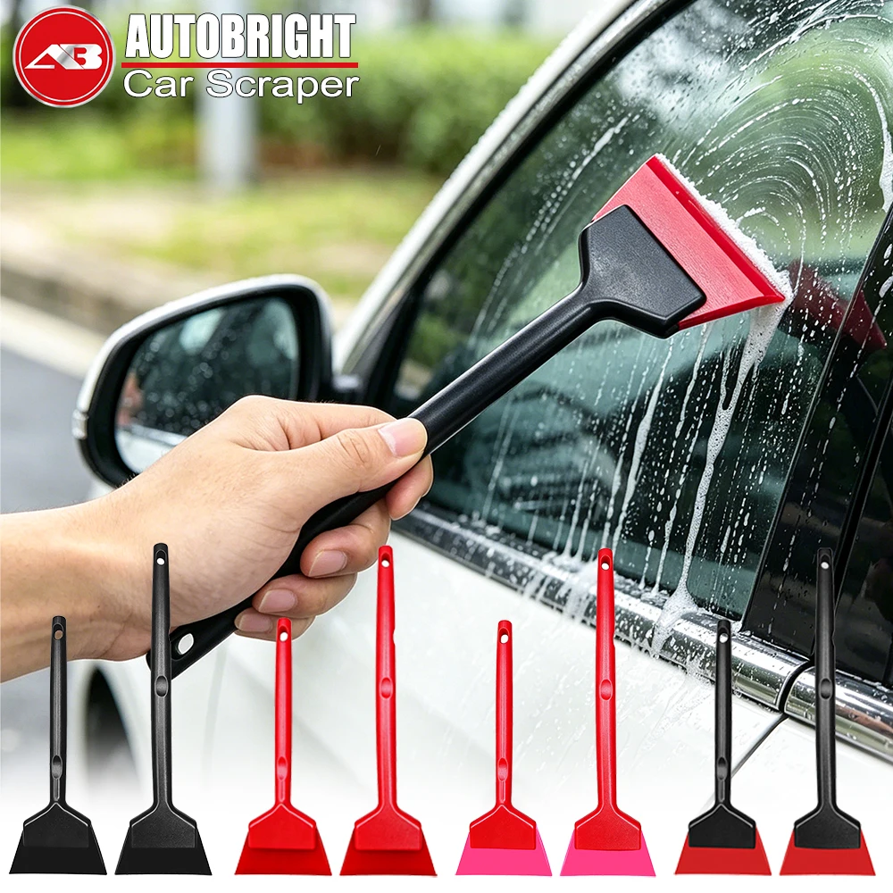 AUTOBIGHT Window Tint Mirror Squeegee Rubber Blade PPF Scraper Car Wash Corner Windshield Water Wiper Handy Cleaning Scraper