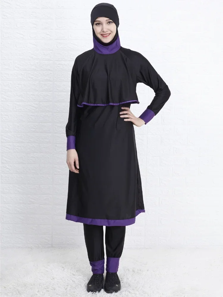 Costumi da bagno Delle Donne Islamico musulmano con cappuccio Costumi Da Bagno 2 Pezzo del Vestito Hijab Costume Da Bagno Modest Nuotata Surf Usura