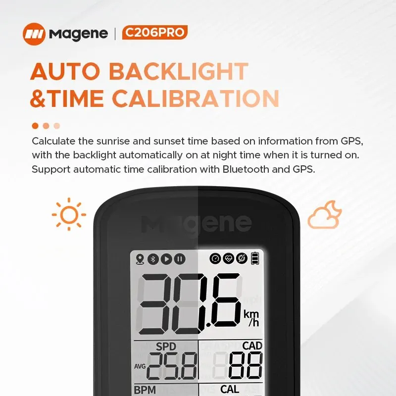 Magene C206Pro GPS Road MT Bike Computer ANT Bluetooth Wireless Odometer Speedometer for Cycling Waterproof Auto Backlight TP St