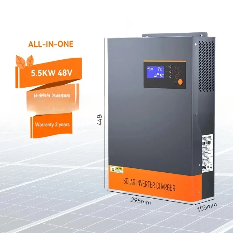 PowMr Factory 5.5KW 5.5KVA MPPT 80A 500VDC PV Input 220VAC 48V With/No Parallel Function 5500W 3 Phase Hybrid Solar Inverter