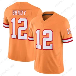 2024 Newest Summer Tom Brady Buccaneers Vapor F.U.S.E. Limited Rugby Jersey #12 Training Jersey Rugby Uniform For Adult&Kid