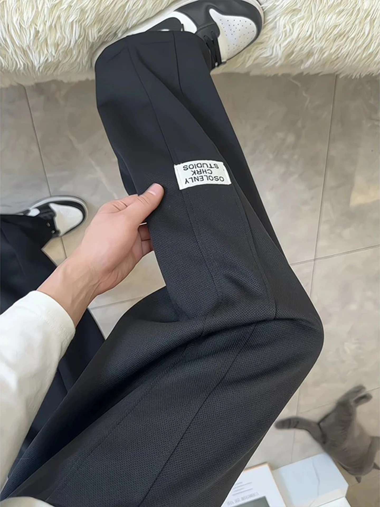 

Мужские спортивные брюки Cleanfit Black Wide Leg в американском стиле, повседневные, прямого кроя, для осени