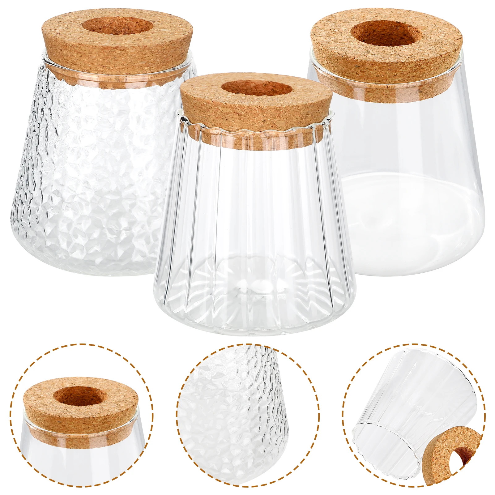 

3pcs Glass Flower Pot Hydroponic Plant vases Minimalist Desktop Modern Decorative Vase for Birthdays Anniversaries Gifts
