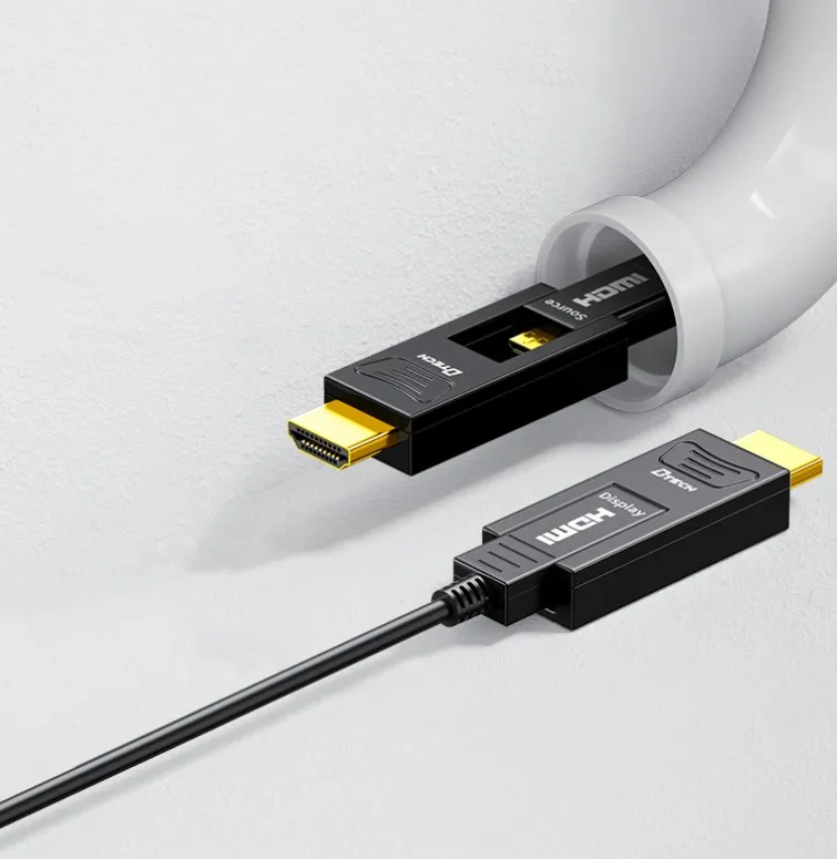 DTECH Custom HDMI Kabel 8M Signal Transfer 4K 3D HDR Version 2.0 HDMI Fiber Optic Cable for Display