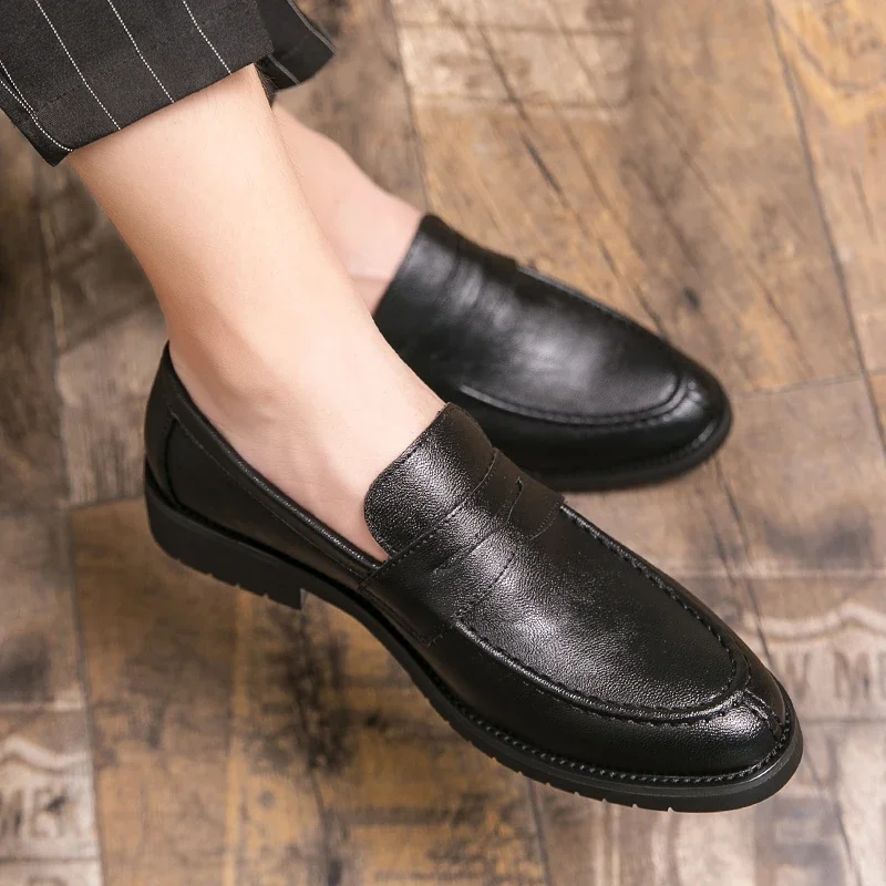 Spring Men Driving Moccasins Comfortable Slip on Oxford Shoes Men Casual Shoes Leather Loafers Office Designer Shoes Men 38-46