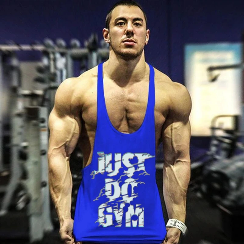 2025 저스트 두 짐 다이나믹 디스트레스드 프린트 남성 스트링거 베스트 - 보디빌딩, 인텐시브 트레이닝용 짐 민소매