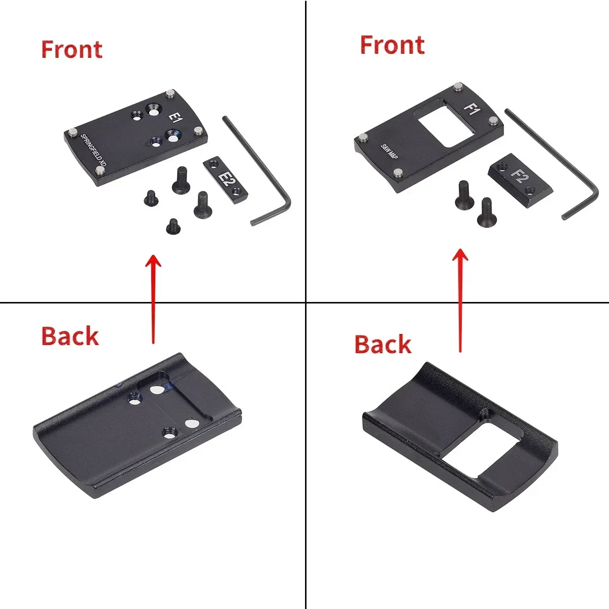 Optics Berett Glock 1911 M&P Pistol Reflex Sight Mount Adapter Plate S&W HK USP SIG P226 Sightmark Burris Micro Red Dot Scope