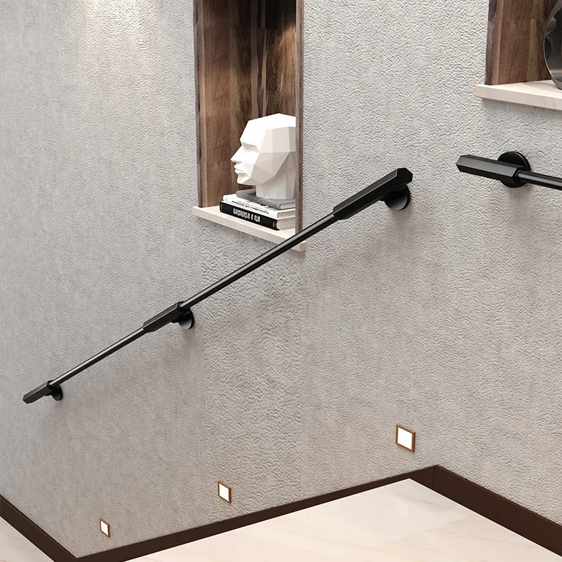 Anti Slip Adjustable Handrail, Home Wrought Iron Stair Railing, Zinc Steel Fall Barrier for Elderly Kid, Step Safety Guardrail