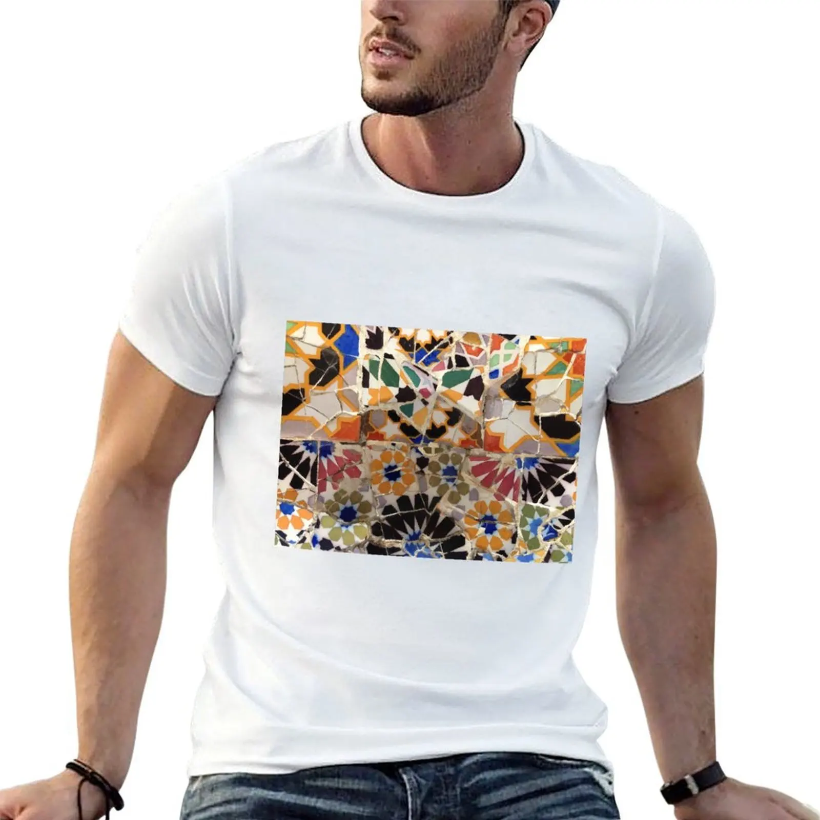 

Park Guell mosaic T-Shirt g man t shirts for men funny t shirts man T-Shirt