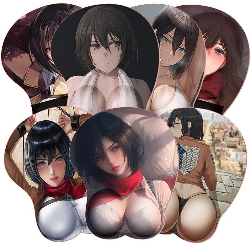 

Anime OPPAI Mousepad A_Attack on Titan Titty Non-slip Mouse Mat Sexy Mikasa Ackerman 3D Mouse pad Wrist Rest Office MouseMat