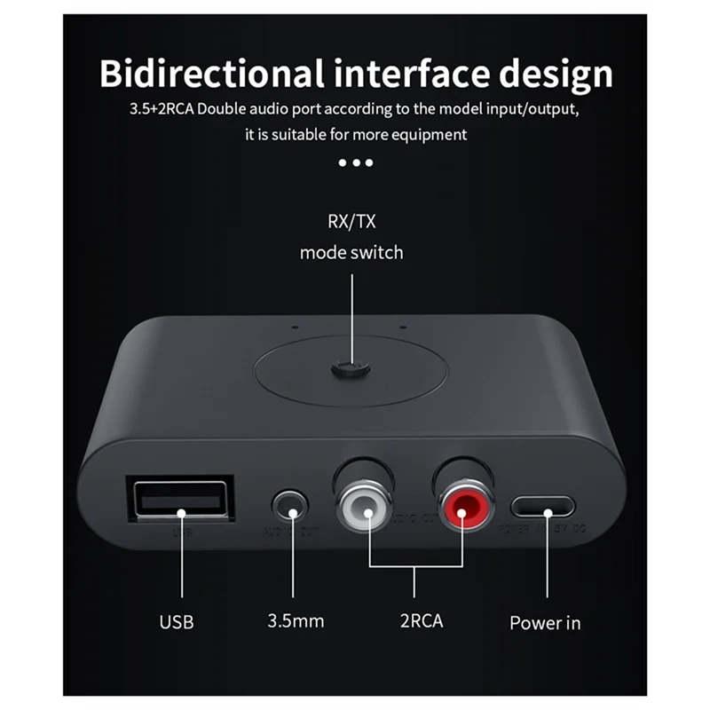 Bluetooth 5.3 Audio Receiver Jack Stereo Music Wireless Adapter  Speaker Amplifier Fit For Car Kit 1Set