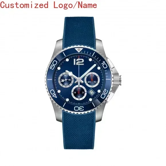 A88 Store Luksusowy zegarek męski Concas z automatycznym mechanizmem mechanicznym, zielony, gumowy, ceramiczny, modny, z możliwością personalizacji.