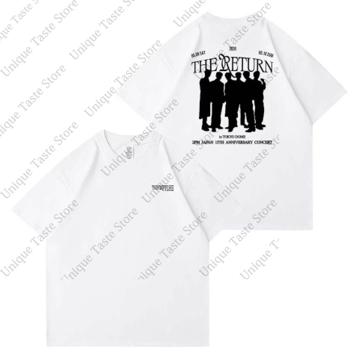 2PM 15th Anniversary Concert T Shirt THE RETURN In TOKYO DOME Same Letter Print T-shirt Men Women Cotton Short Sleeve Tee Tops