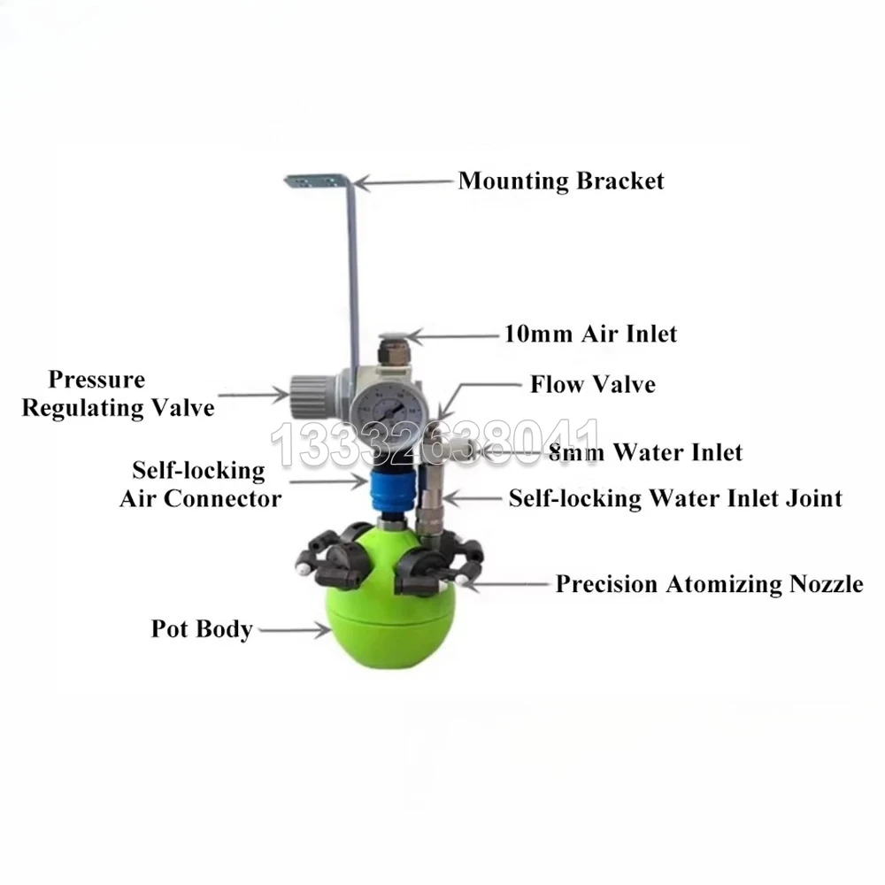 YS Dry Fog Humidifier Dry Fog Cooling System Ultra-Fine Non-Wetting Dry Fog Humidifier Industry Workshop Atomizer